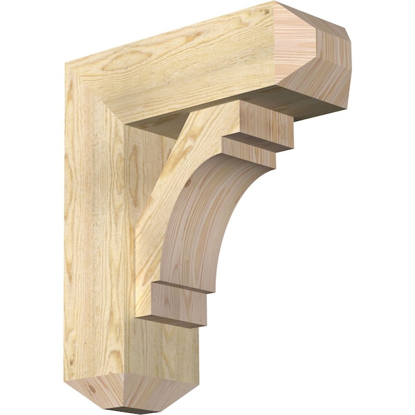 Ekena Millwork Merced Craftsman Rough Sawn Bracket w/ Offset Brace, Douglas Fir, 8"W x 22"D x 26"H BKT0806X22X26MRC04RDF - main
